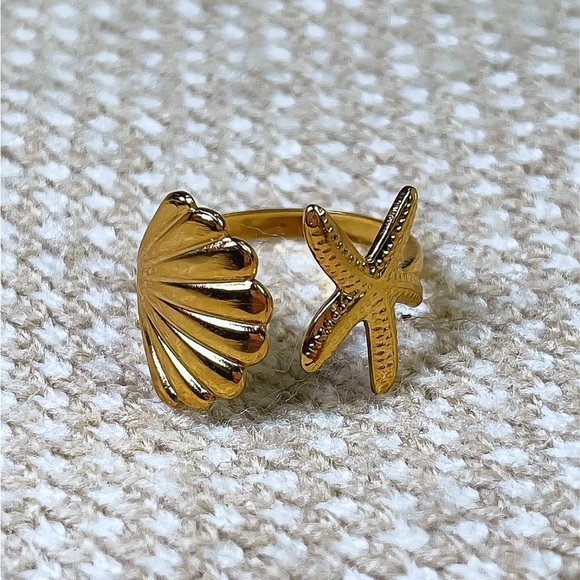 Jewelry | Seashell Starfish Wrap Around Adjustable Gold Color Beach ...